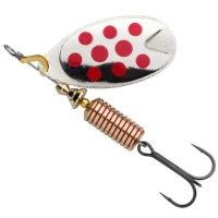 Lingurita Rotativa ABU GARCIA Fast Attack Spinner LF, Silver/Red Dots, 4.5g, 4cm