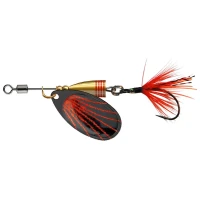 Lingurita Rotativa Cormoran Spinner Single UL2 Black & Red, 2.8g, Carlig Nr.2/0