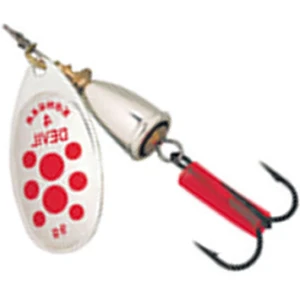 Lingurita Rotativa KONGER Devil Nr.3, AS23 White Red Dot, 6.00g Lingurita Rotativa KONGER Devil Nr.3, AS23 White Red Dot, 6.00g