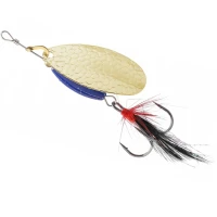 Lingurita Rotativa Mikado Spinner M-grub, Gold / Blue Knight, Nr.2, 7g