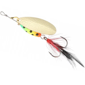 Lingurita Rotativa MIKADO Spinner M-Grub, Gold / Firetiger, Nr.4, 13g