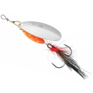 Lingurita Rotativa MIKADO Spinner M-Grub, Silver / Red Tiger, Nr.3, 9g