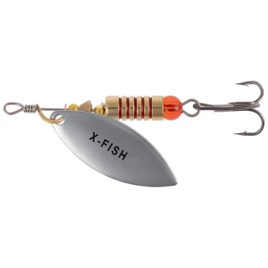 Lingurita Rotativa X-FISH Rampage, 18g, Nr.4, Silver, 1buc/pac