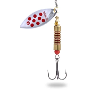 Lingurita Rotativa Zebco 12g Trophy Z-River No. 3 silver/red dots sinking