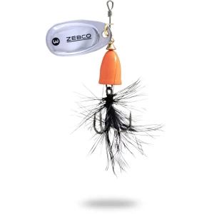 Lingurita Rotativa Zebco 12g Trophy Z-Vibe & Fly No. 5 orange body/silver/black fly sinking