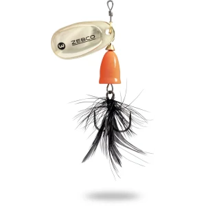 Lingurita Rotativa Zebco 8g Trophy Z-Vibe & Fly No. 3 orange body/gold/black fly sinking Lingurita Rotativa Zebco 8g Trophy Z-Vibe & Fly No. 3 orange body/gold/black fly sinking