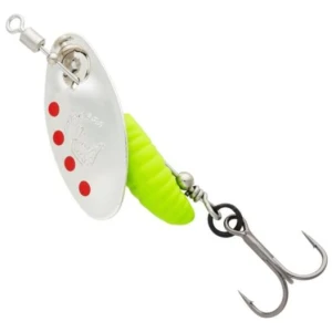 Lingurtia Rotativa SAVAGE GEAR Grub Spinners, Silver Red Lime, Nr.0, 2.2g, 1buc/pac