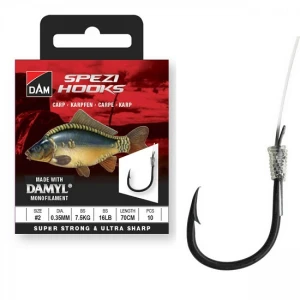 Carlige Legate DAM No.6 70cm 0.30mm New Spezi Carp Carlige Legate DAM No.6 70cm 0.30mm New Spezi Carp
