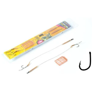 Carlige Legate Extra Carp Rigs 444+, 20cm, 25Lbs, Nr. 8, 2buc/pac