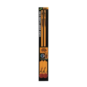 Carlige Legate Fox Edges Curve Short Fluoro D-Rig Nr 2 - 30lb Illusion x 2buc Carlige Legate Fox Edges Curve Short Fluoro D-Rig Nr 2 - 30lb Illusion x 2buc