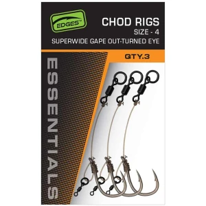 Carlige Legate Fox Edges SWGO Chod Rig, Nr.6, 3buc/pac Carlige Legate Fox Edges SWGO Chod Rig, Nr.6, 3buc/pac