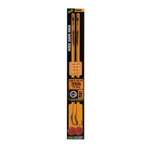 Carlige Legate Fox Edges Wide Gape Nr 2 Camotex Semi Stiff Coated Braid 35lb 2buc Carlige Legate Fox Edges Wide Gape Nr 2 Camotex Semi Stiff Coated Braid 35lb 2buc