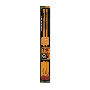 Carlige Legate Fox Edges Wide Gape nr 6 Camotex Semi Stiff Coated braid  20lb 2 buc Carlige Legate Fox Edges Wide Gape nr 6 Camotex Semi Stiff Coated braid  20lb 2 buc