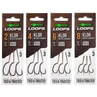 Carlige Legate KORDA Loop Rigs Klor, Barbless, Nr.8, 30lb, 3buc/pac