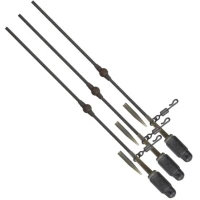 Montura Fox Edges Tuff Tungsten Tubing Heli Clip Rigs, 50cm, 3buc/pac