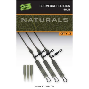 Montura Fox Edges Naturals Submerge Heli Rig Leaders 40lb, 3buc/pac Montura Fox Edges Naturals Submerge Heli Rig Leaders 40lb, 3buc/pac