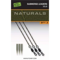 Montura Fox Edges Naturals Submerge Leaders 30lb + Conuri Antitangle, 3buc/pac Montura Fox Edges Naturals Submerge Leaders 30lb + Conuri Antitangle, 3buc/pac