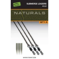 Montura Fox Edges Naturals Submerge Leaders 40lb + Conuri Antitangle, 3buc/pac Montura Fox Edges Naturals Submerge Leaders 40lb + Conuri Antitangle, 3buc/pac