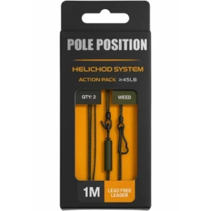 Montura GAMAKATSU Pole Position Heli-Chod, 45LB, Weed, 2buc/pac