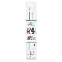 Montura KORDA Basix Hair Rigs Wide Gape, Barbless, Nr.8, 18lb