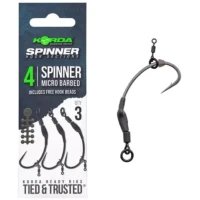 Montura KORDA Spinner Hook Sections, Barbless, Nr.4, 3buc/pac