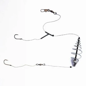 Montura Mostiro Arc cu Teu, Fir Textil, 2 Carlige Nr.8