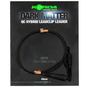 Montura Plumb Pierdut KORDA Dark Matter Leader QC Hybrid Clip, Weed, 30lbs, 50cm