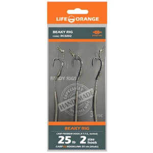 Rig Crap Beaky Rig Orange Series 2 No.2 25lb 20cm Carp Hair Rigs 3buc/pac Rig Crap Beaky Rig Orange Series 2 No.2 25lb 20cm Carp Hair Rigs 3buc/pac