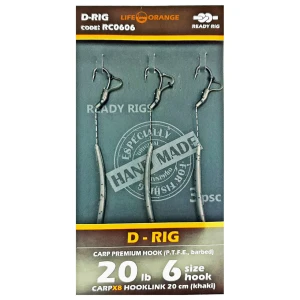 Rig Crap D-Rig 06 Orange Series 6 No.6 20lb 20cm, 3buc/pac Rig Crap D-Rig 06 Orange Series 6 No.6 20lb 20cm, 3buc/pac