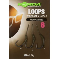 Riguri Korda Wide Gape X Loops Micro-barbed Nr4 18lbs 3buc/blister