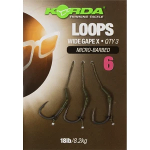 Riguri Korda Wide Gape X Loops Micro-Barbed NR4 18lbs 3buc/blister