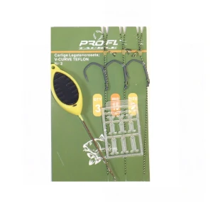 SET 3 CARLIGE LEGATE PLUS CROSETA SI OPRITOARE NR 8 15LB PRO FL