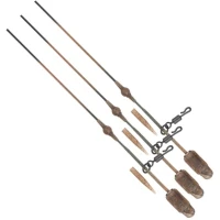 Segmente Fox Edges Naturals Heli Clip Rigs Leadcore, 50lbs, 3buc/pac