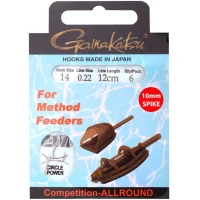 Carlige Legate Gamakatsu Method Hair Ad Pchr, 12cm, Nr.10, 0.25mm, 6buc/pac Carlige Legate Gamakatsu Method Hair Ad Pchr, 12cm, Nr.10, 0.25mm, 6buc/pac