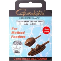 Carlige Legate Gamakatsu Method Hair Spike Pchr, 12cm, Nr.6, 0.28mm, 6buc/pac Carlige Legate Gamakatsu Method Hair Spike Pchr, 12cm, Nr.6, 0.28mm, 6buc/pac