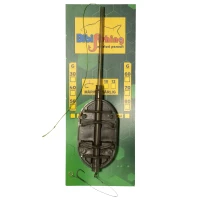 Montura Method Feeder Bibi Fishing Cu Tija Long Cast Cu Banda, Xl, 70g, Carlig Nr. 12, 1buc/plic