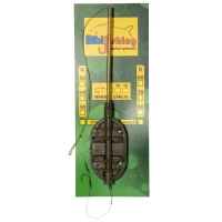 Montura Method Feeder Bibi Fishing Cu Tija Long Cast Cu Spin, Xl, 80g, Carlig Nr. 12, 1buc/plic