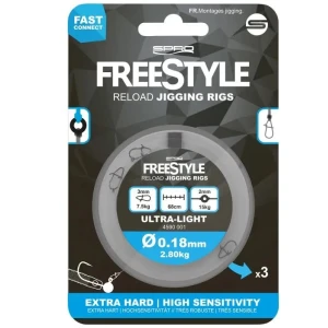 Inaintas fluorocarbon Spro Freestyle Reload Jigging Rigs 0.32mm 68cm