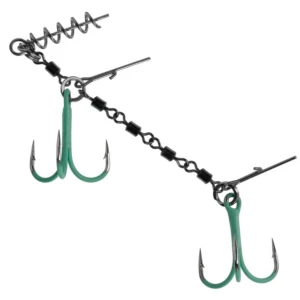 Montura Mikado Stinger Jaws Double Evo Fluo, 25kg, Nr.1/0, 1buc/plic