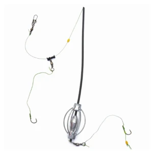 Montura Mostiro Bomba cu Tija, Plumb Interior, Fir Textil / Fire de Par, 2 Carlige Nr.6