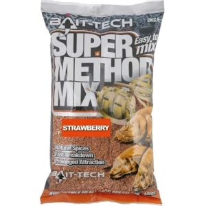 Groundbait BAIT-TECH Super Method Mix Strawbery, 2kg Groundbait BAIT-TECH Super Method Mix Strawbery, 2kg