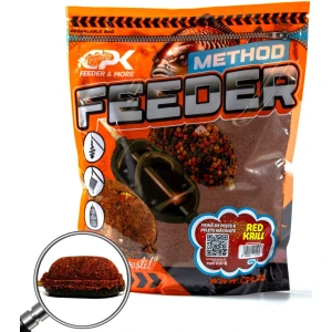 Groundbait CPK Method Feeder Faina De Peste Si Pelete Macinate, Red Krill, 900g