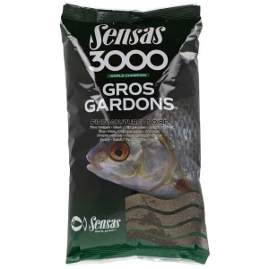 Nada SENSAS 3000, Gros Gardons Noire Fine Mouture, 1kg