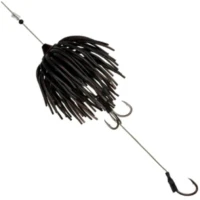 Teaser BLACK CAT Real Worm, Black Red Flash, 160g, 1buc/pac