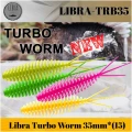 Grub LIBRA LURES Turbo Worm Mini, 35mm, 0.34g, Apple Green, 15buc/pac