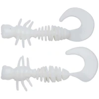 Larva Berkley Powerbait Power Curly, Milky White, 5.5cm, 10buc/pac