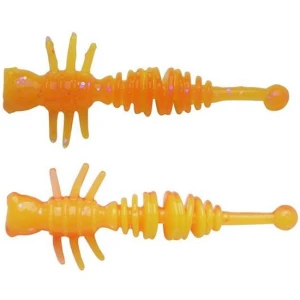 Larva BERKLEY PowerBait Power Larvae, Orng / Snsne Yellow, 4cm, 12buc/pac