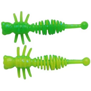 Larva BERKLEY PowerBait Power Larvae, Spring Green/ Snsn Yellow, 5.5cm, 10buc/pac