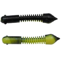 Larva Berkley Powerbait Power Pillar, Black / Sunshine Yellow, 5.5cm, 10buc/pac