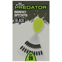 Opritoare Fox Rage Predator Braid Stops - Black, 20buc/pac